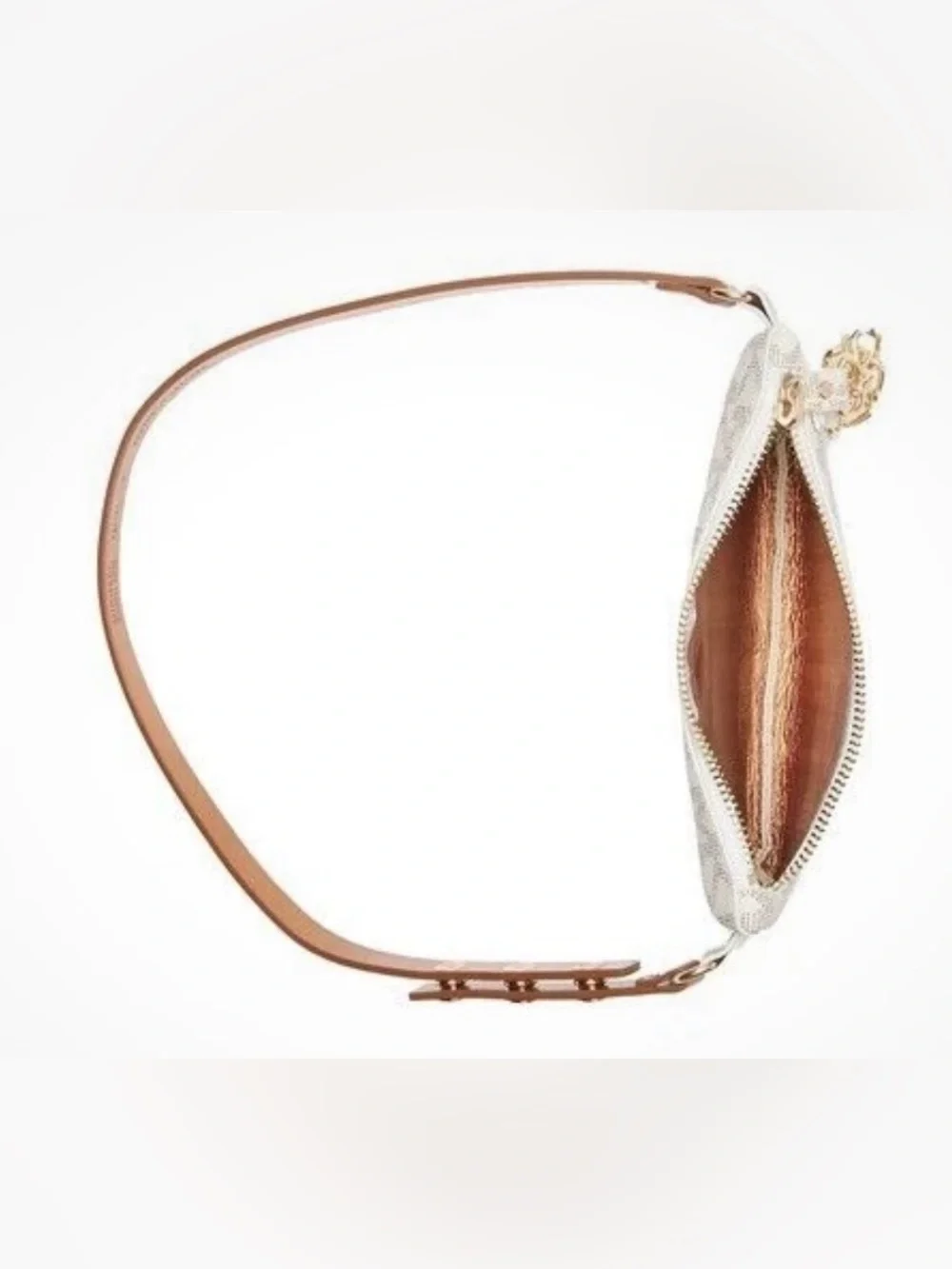 MICHAEL KORS Women's MK Signature Vanilla Synthetic Leather BELT BAG Pouch